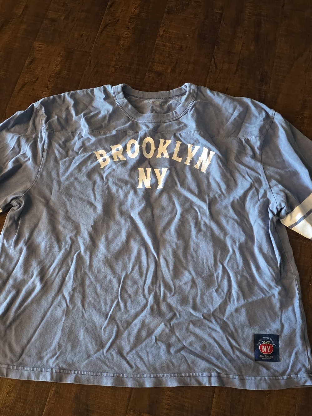 Old Navy Light Blue 'Brooklyn NY' Short Sleeve Shirt